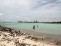 Fishes are near the rock, Baby Beach, Aruba, America