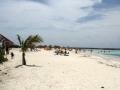 There are few people on the beach, Baby Beach, Aruba, America