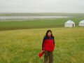 The steppes (Caoyuan) of Chinese Mongolia towards Huitenggeer , Hohhot, סין, אסיה