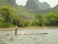On the Li river (Lijiang) with the sight on wonderful mountains, Li jiang-Guilin cruising river, סין, אסיה