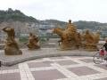 Statues near Yellow River, Lanzhou, סין, אסיה