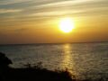 Setting sun since the dam connecting the island to Cuba , Cayo Coco, Κούβα, Αμερική