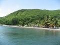 Vue sur la plage de Malendure, Malendure, Guadeloupe, Amérique
