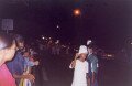 Carnival in streets of Pointe à Pitre the night, Pointe a Pitre, Guadeloupe, America