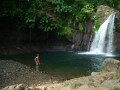 La chute principale avec le bassin, Saut de la lezarde, Guadeloupe, Amérique