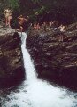La petite chute au dessus, on peut sauter c'est rigolo, Saut de la lezarde, Guadeloupe, Amérique