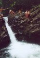 La petite chute au dessus, on peut sauter c'est rigolo, Saut de la lezarde, Guadeloupe, Amérique