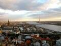 Daugava river and the Riga Radio and TV Tower