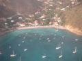 Vue d'avion sur la plage Corossol, Corossol, Saint Barthélemy, Amérique